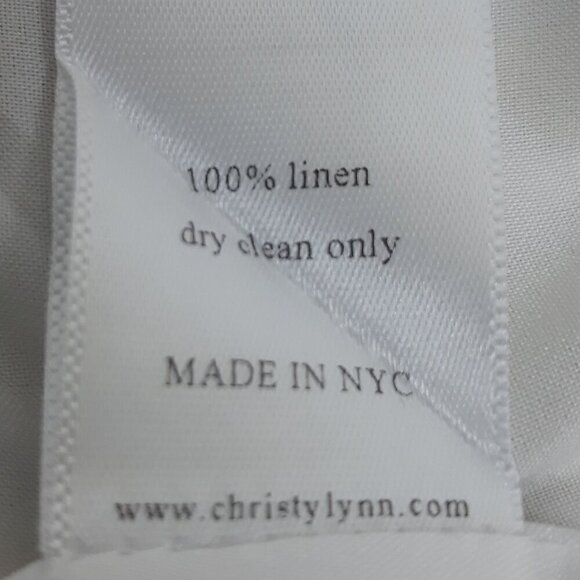 Christy Lynn Linen Floral One Shoulder Midi Dress 0 Yellow Party Wedding Event - Picture 11 of 11